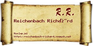 Reichenbach Richárd névjegykártya